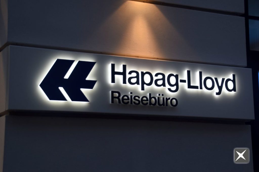 Leuchtbuchstaben für Hapag-Lloyd