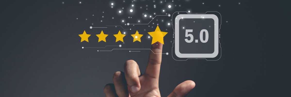 Infographics and icons rating form customer satisfaction level